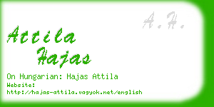 attila hajas business card